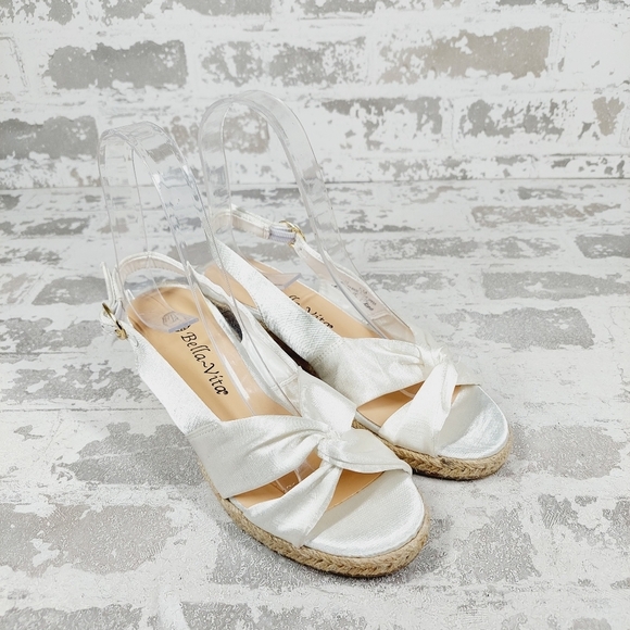 New Bella Vita Espadrille Cheerful Black Wedge Sandals O253 - Picture 4 of 12